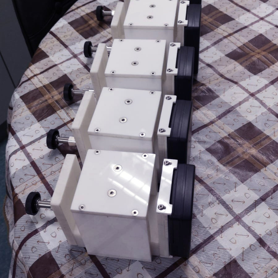 White acrylic component with adjustable screw top